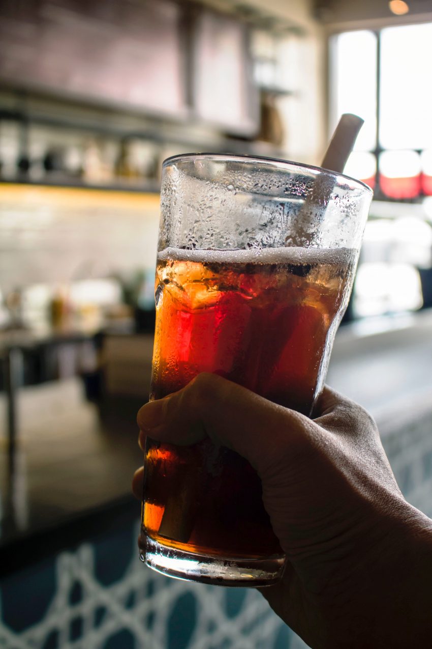 Long island iced tea in a glass